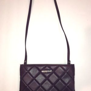 MICHAEL KORS PURPLE QUILTED LARGE ZIP CLUTCH/WALLET PURSE